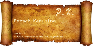 Parsch Kerubina névjegykártya